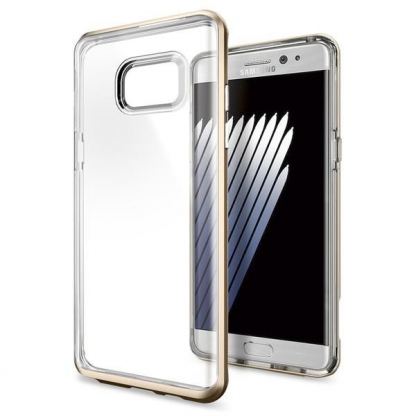 Spigen Neo Hybrid Case Crystal - хибриден кейс с висока степен на защита за Samsung Galaxy Note 7 (прозрачен-златист) 2